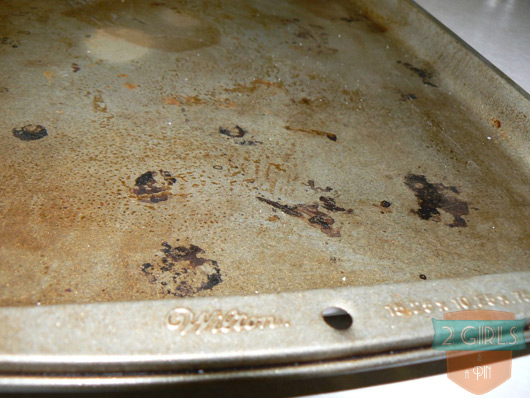 cleaning old cookie sheets 2 girls and a pin cleaning cookie sheets