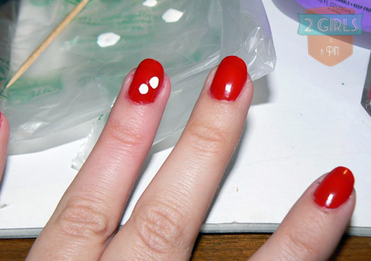 Valentine's day nail tutorial for short nails Heart-shaped Valentines Day Nails | 2 Girls and a Pin