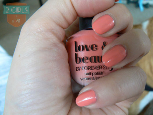 Gold tipped coral nails by 2 Girls and A Pin